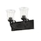 Z-Lite Halliwell 2 Light Vanity, Bronze And Clear Seedy 461-2V-BRZ - alternate 1